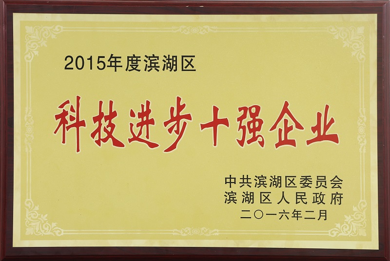科技進(jìn)步十強企業(yè)